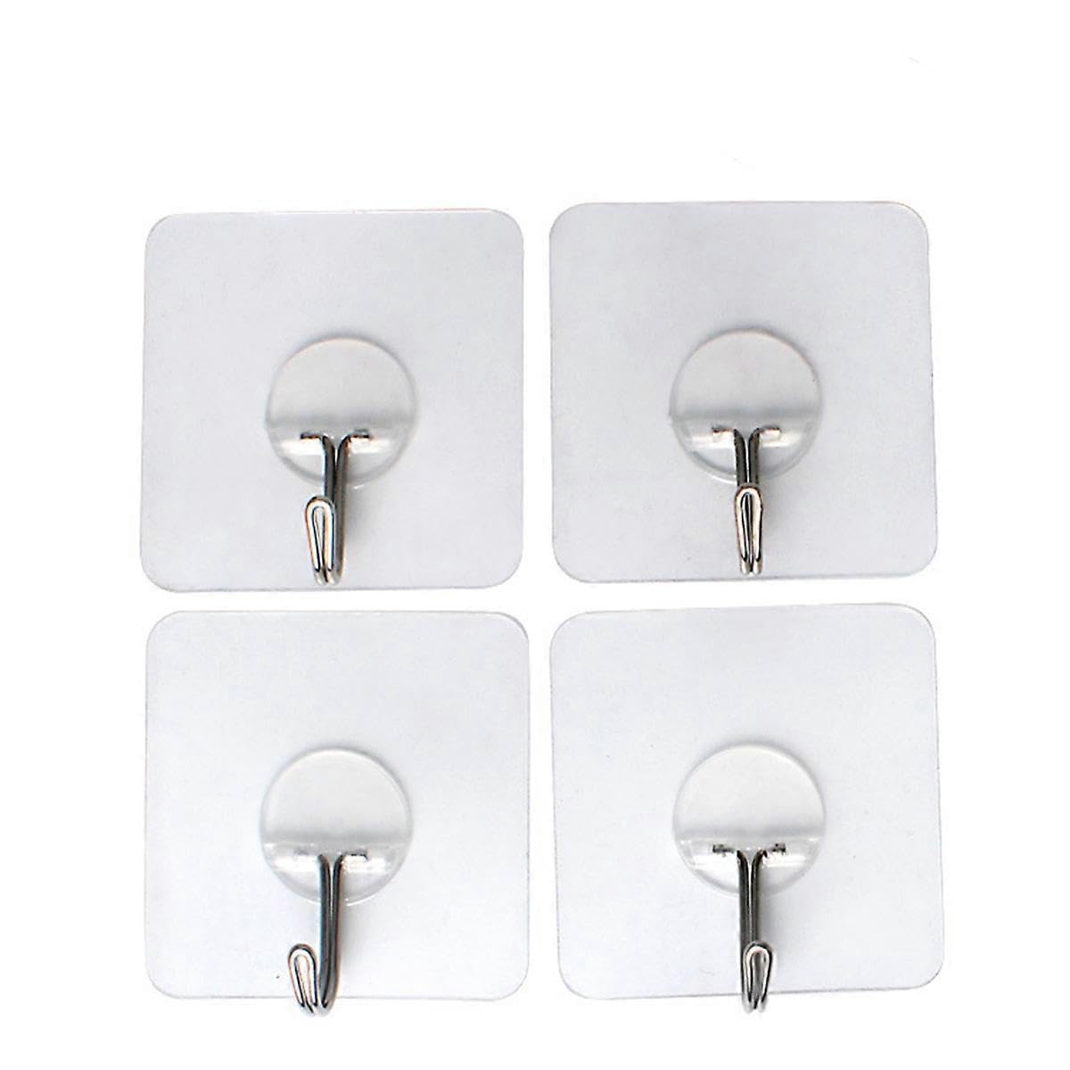 JOYHAPPST 6 Pcs Stainless Steel S Hooks Adhesive Hooks Hanging Strong Adhesive Hook Strong Stick Hook