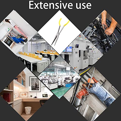 BQKKWIN 1 Piece 11 Inch Long Reach Pliers Set - Long Needle Nose Pliers Sets - Straight, Designed for Mechanics, Technicians, and Contractors| Milled-Jaws | Steel - Image 6