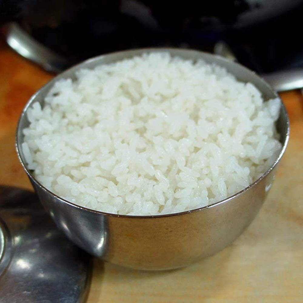 HPLIVE Bol à Riz Coréen En Acier Inoxydable Avec Couvercle, Plat