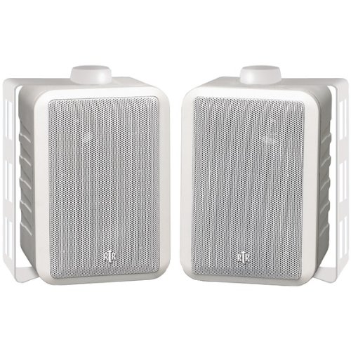 BIC AMERICA RTRV44-2W RtR Series Indoor/Outdoor 3-Way Speakers (White)
