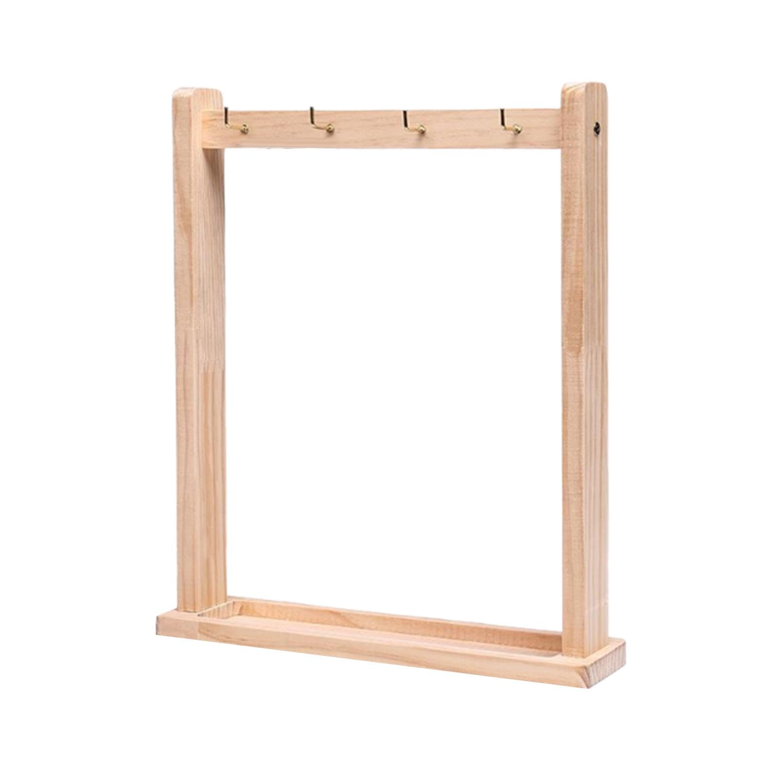Supporto per carillon, supporto per gong, stabile, multifunzionale, porta carillon in legno, per orecchini, collane, bracciali, sala da tè