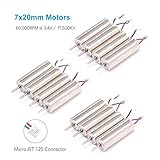 BETAFPV 3 Sets 7x20mm Motor 17500KV Brushed Motors with JST-1.25 Connector for Micro FPV Tiny Whoop BETA75 Tiny7 CX-95W etc