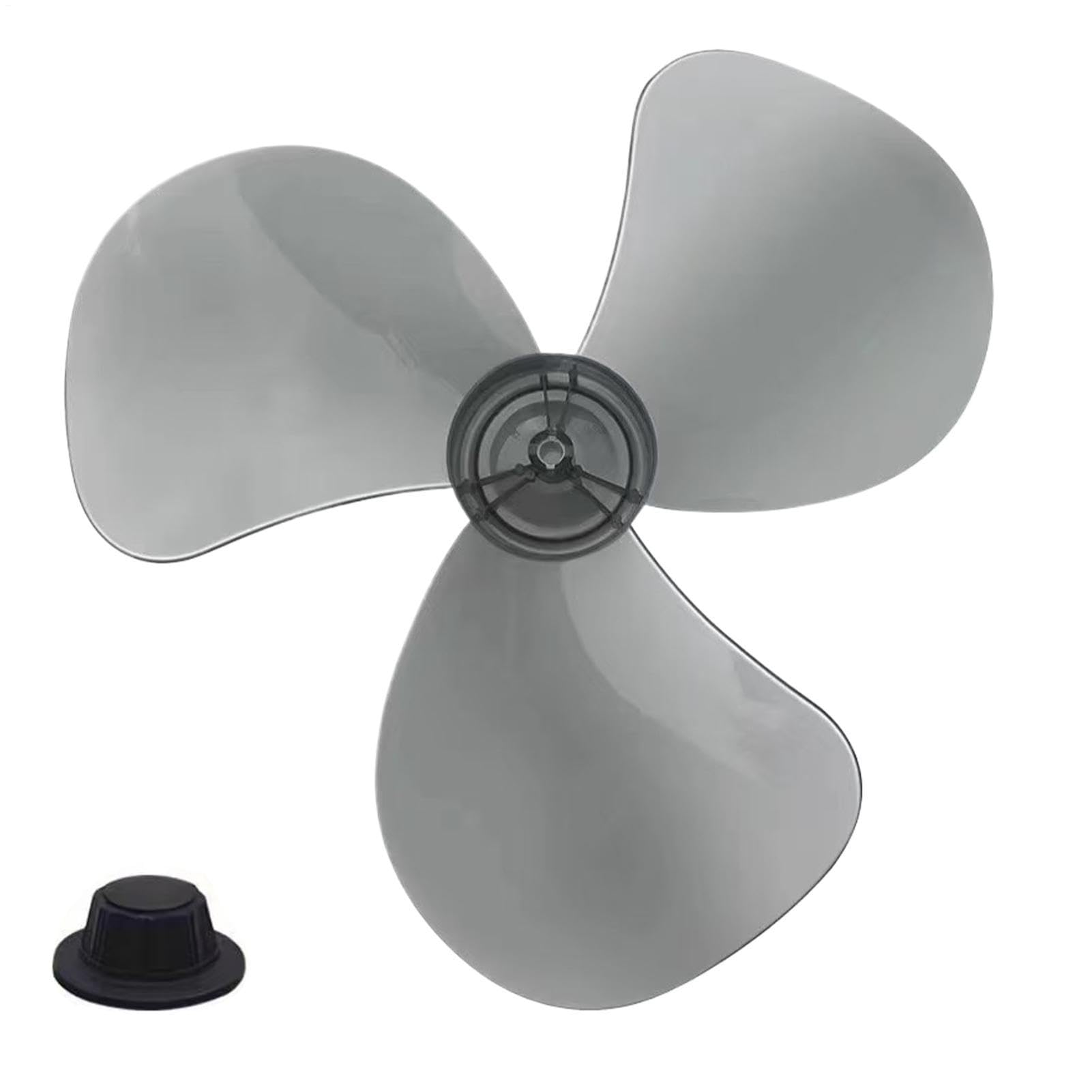 16 Zoll Lüfterflügel mit Mutternabdeckung, Ersatz Propeller für Ventilator | 3 Blätter Lüfterblätter, Ventilator Rotorblatt Ersatz für Tischventilator Standventilator Bodenventilator, Lüfterzubehör