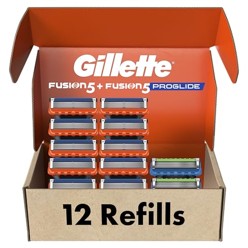 Gillette Fusion5 Men's Razor Blade Refills, 10 Count + Fusion5 ProGlide Razor Blade Refills - 2 Count