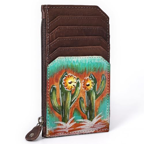 American Darling Card-Holder Western Stylish Printed Genuine Leather Women & Men Card Holder Business Credit Slim Debit
