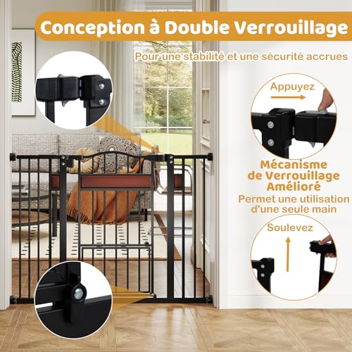 Barrière de sécurité chien sans perçage pour stopper les accès interdits