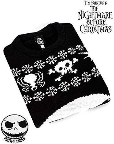 The Nightmare Before Christmas Jack Skellington Knitted Jumper Black2