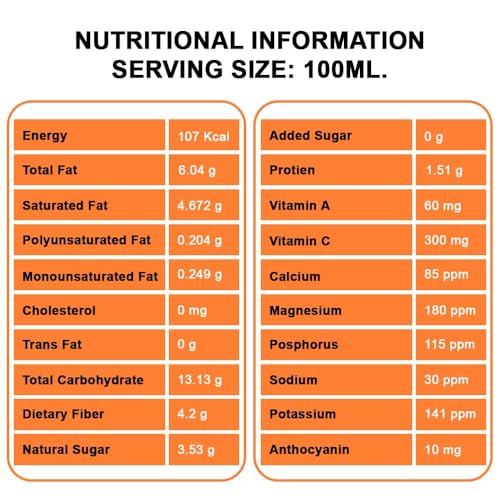Image of Baton Himalayan Sea Buckthorn Pulp Pure Berry Concentrate, Rich in Omega 3-6-7-9 & Vitamin C, Immunity Booster, No Sugar Added, Supports Skin & Heart Health (100ml Pack 1)