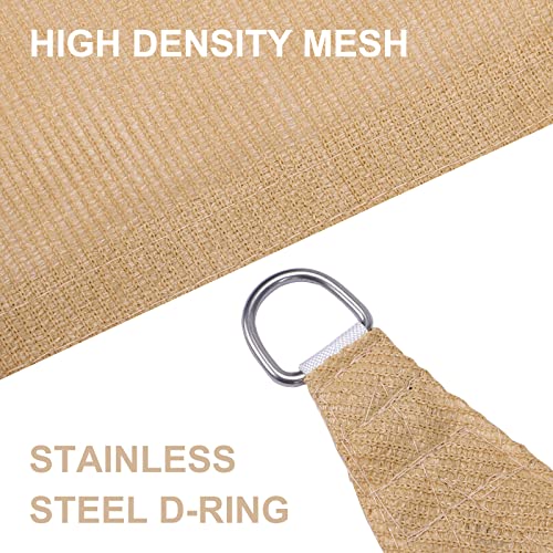 Whonline Sun Shade Sail 10' X 13' Rectangle Canopy Sand For Patio Garden Yard Deck Pergola #TOP6