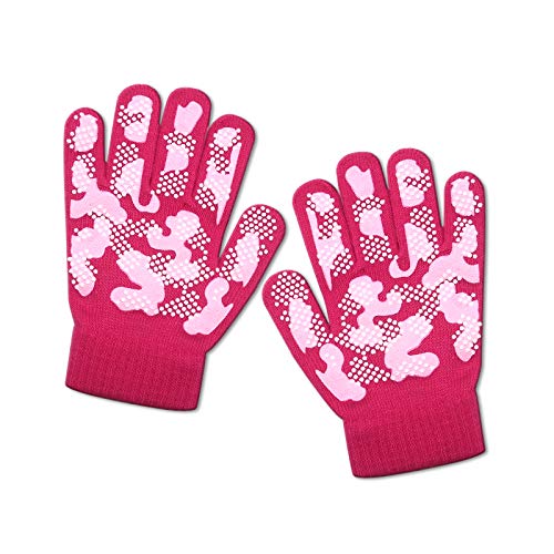 Image of Evridwear Kids Winter Gloves,3 Pairs Knit Warm Stretch Gripper Children Magic Glove for Boys Girls 4-14 Years