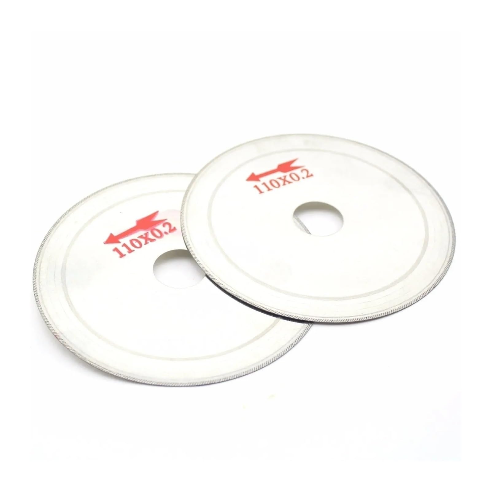 Xchiaueo A 2Pcs 4-1/2" 110Mm Ultr-Thin Diamond Lapidary Saw Blade Grinding Wheel Oblique Tooth Slice Cutting Disc
