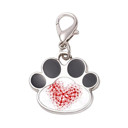 DIYthinker?Red Atoc Structure Physical Illustration Pet Tag Keychain Dog Cat ID