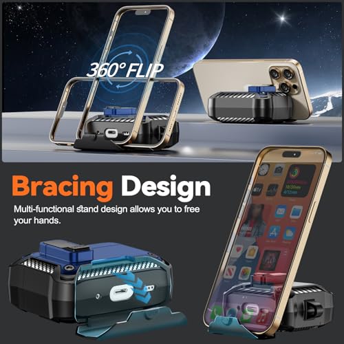 Image of for AirPods Pro 1st /2nd Case with Lock & Phone Stand(Blue) | Automatic Snap Switch Lock,Carbon Fiber Texture Design Cover with Cleaner Kit