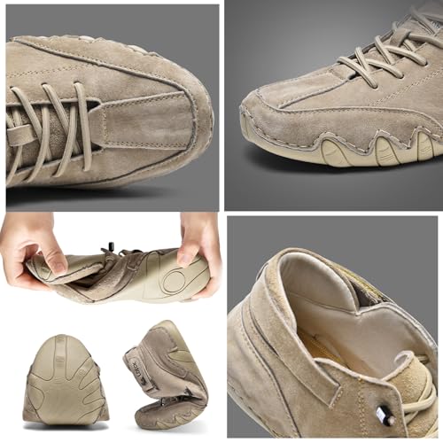 Anthoern Shoes, Anthoern Men's Waterproof Fashion Orthopedic Shoes, Handmade Suede High Boots Non-Slip Breathable Lightweight Beck Shoes for Walking and Standing(Black,US 12)3