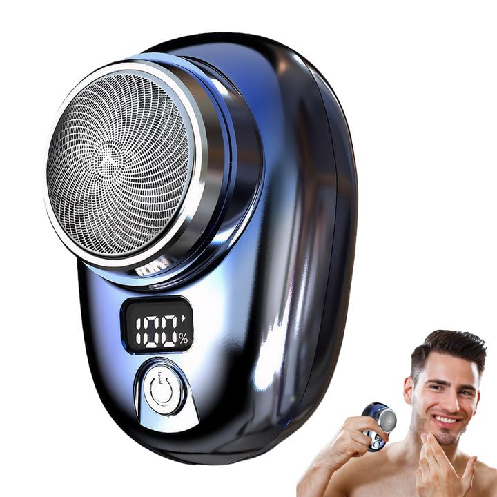 Mini Rasierer Herren, Mini Shave Elektrischer Rasierer Herren Mini Portable Electric Shaver Reise Shaver Herren Kompakt und Tragbar Langlebige Akkulaufzeit, Geeignet für Reisen Büro Geschäftsreisen