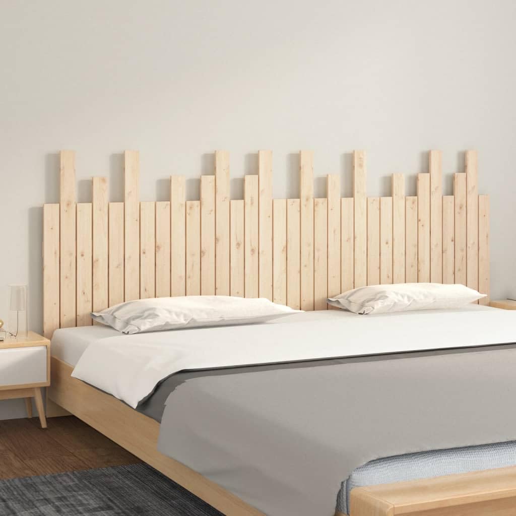 824778 Testiera da Parete 204x3x80 cm in Legno Massello di Pino Testata in Legno,Testata Letto Matrimoniale Muebles Dormitorio Spalliera Letto Testiere per Letto Matrimoniale