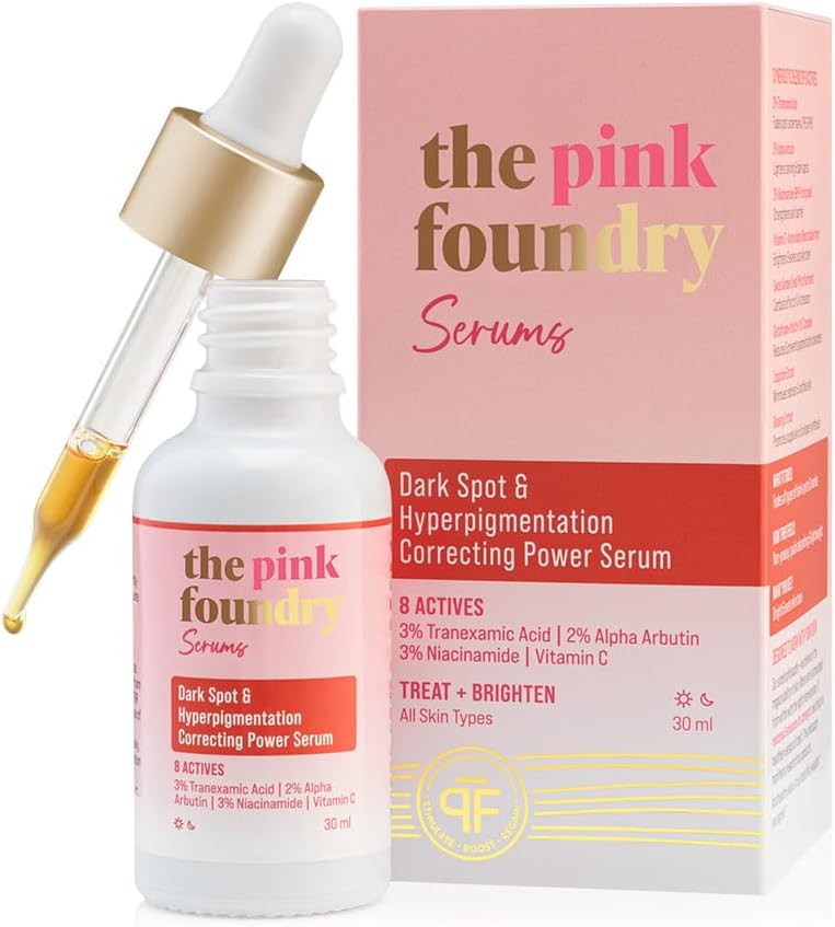 - The Pink Foundry Dark Spot & Hyperpigmentation Serum with 3% Tranexamic Acid 2% Alpha Arbutin 3% Niacinamide | Fades Appearance of Acne Marks | All Skin Types | For Men & Women | Lightweight & Fast Absorbing | 15 ml & 30 ml (30 ml)