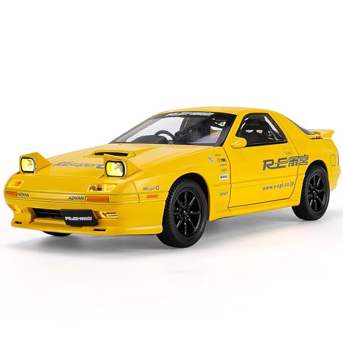 SR TOYS 1:24 Initial D Mazda RX7 Supercar Alloy Model Toy Diecast Metal ...