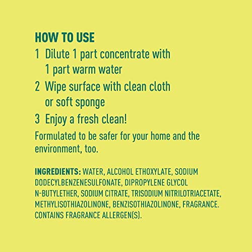 Image of Amazon Brand - Presto! Multi-Surface Cleaner Concentrate, 2X Concentrated Formula, Lemon Scent, Streak-Free All Purpose Cleaner for Hardwood Floors, Tile, Countertops, 32 fl oz, 2-Pack