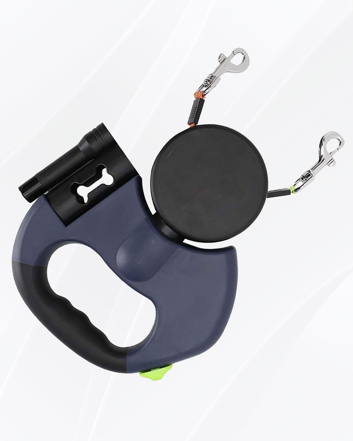 Guinzaglio Doppio Retrattile Per Cani - 2 Cordoni Da 3m, Luci Notturne, Per Cani Fino A 50lb - Foto 6