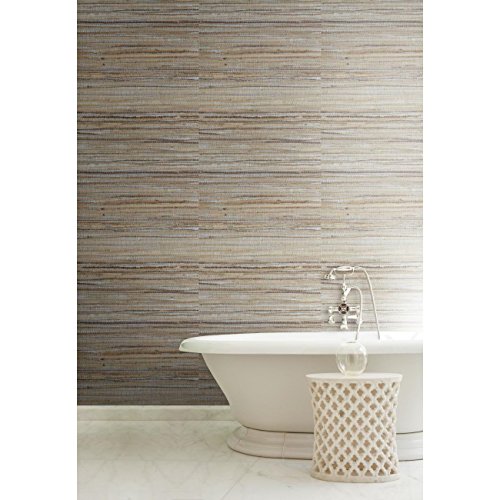 York Wallcoverings NZ0796 Grasscloth Behang door Raw Jute, Zilverachtig/Parel, Crème, Beige, Tan - Afbeelding 3