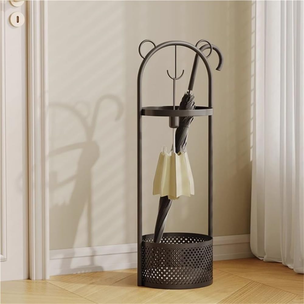 GYRAZXS Round Umbrella Stand Holder, Stylish Multifunctional Storage Rack for Entrance & Corridor, Durable Umbrella Organizer for Home & Shopping Mall