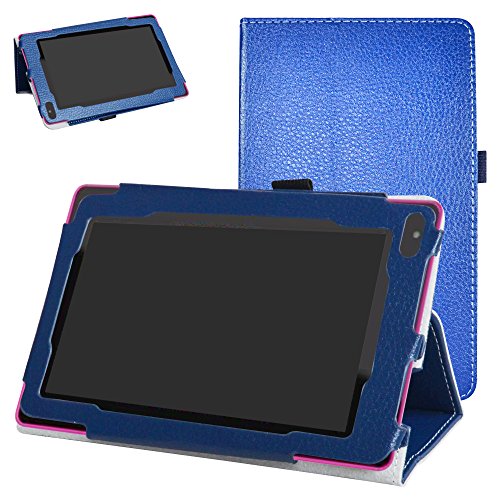 RCA 7 Voyager II Case,Mama Mouth PU Leather Folio 2-Folding Stand Cover with Stylus Holder for RCA 7 Voyager II/RCA Voyager 7 /RCA 7 Voyager Pro 7-inch Tablet,Dark Blue
