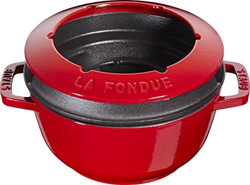 Conjunto Fondue, Ferro Fundido, Cereja, 18 cm, STAUB