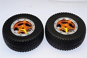 GPM For HPI Bullet Nitro 3.0 Rubber Rear Tires With Nylon Rims Frame