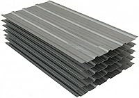 ZOZIJIU Galvanized Steel Corrugated Metal Roof Panels 20 Pack 42.52x16.77in Grey for Sheds Gazebos Garages