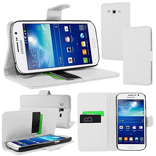 ebestStar - Coque Compatible avec Samsung Grand 2 Galaxy G7105 G7102 G7100 Etui PU Cuir Housse Portefeuille Porte-Cartes Support Stand, Blanc [Appareil: 146.8...