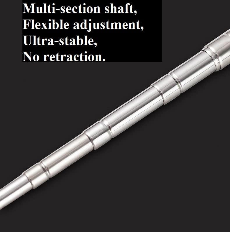 Miniatura 6 de Othmro 4 punteros telescópicos huecos para profesores, puntero de enseñanza para aula, puntero retráctil de mano de metal de longitud extendida de