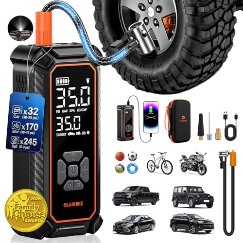 OlarHike Tire Inflator Portable Air Compressor,3X Fast Inflation, 4*3000mAh