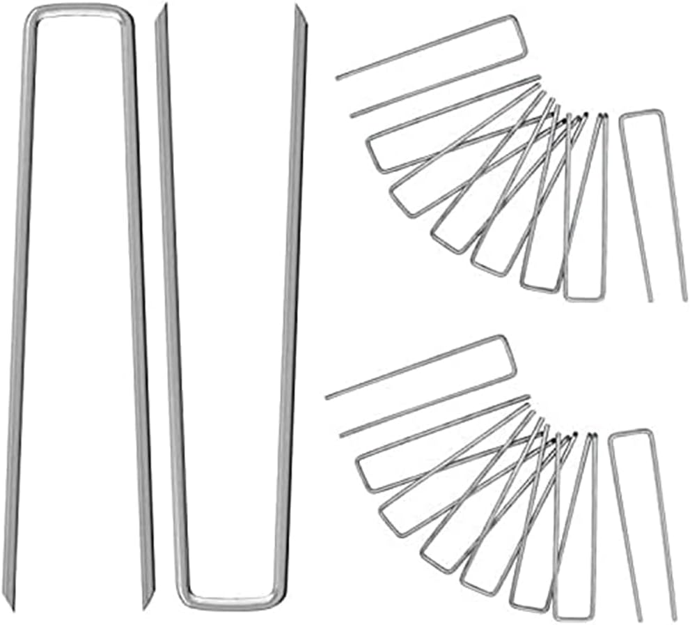12 Inch Garden Landscape Staples Stakes, 26 Pcs Galvanized Garden Stakes Heavy Duty Metal Ground Stakes for Securing Lawn Fabric thumbnail