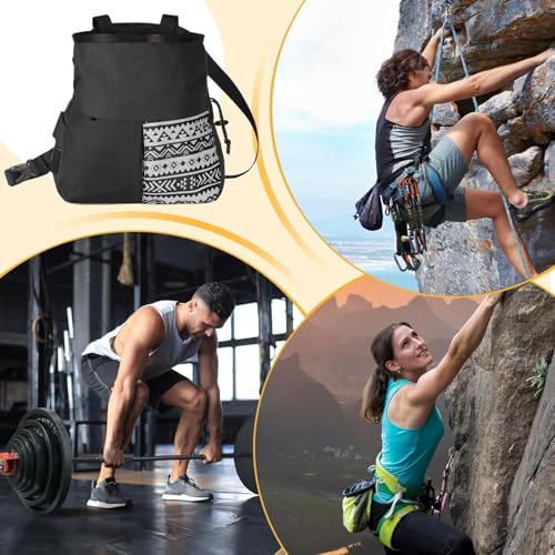 Funda impermeable para levantamiento de pesas y boulder con espacio amplio para magnesia 4