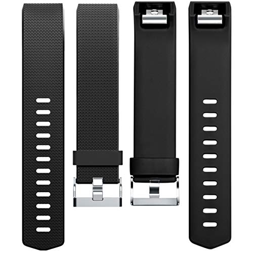 Wepro Bands Replacement Compatible With Fitbit Charge 2 For Women Men Large, 3 Pack Sports Watch Band Strap Wristband Compatible With Fitbit Charge2 Hr Fitness Tracker, Black/Sea Blue/Gray #TOP7