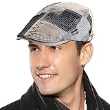 FEOYA Casquette Plate pour Hommes Automne Hiver Chanvre Casquette Plate Gavroche Vintage Tour de Tête Réglable 56-60 cm, F3., Taille Unique