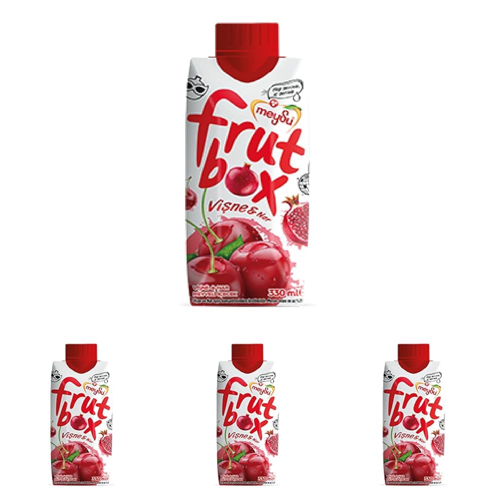 Meysu 330 Mililitre Frutbox Vişne-Nar Meyveli İçecek 4lü paket