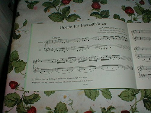 Mozart Duette fur Bassetthorner aus KV 487 Soprano & Alt (Tenor) Flute