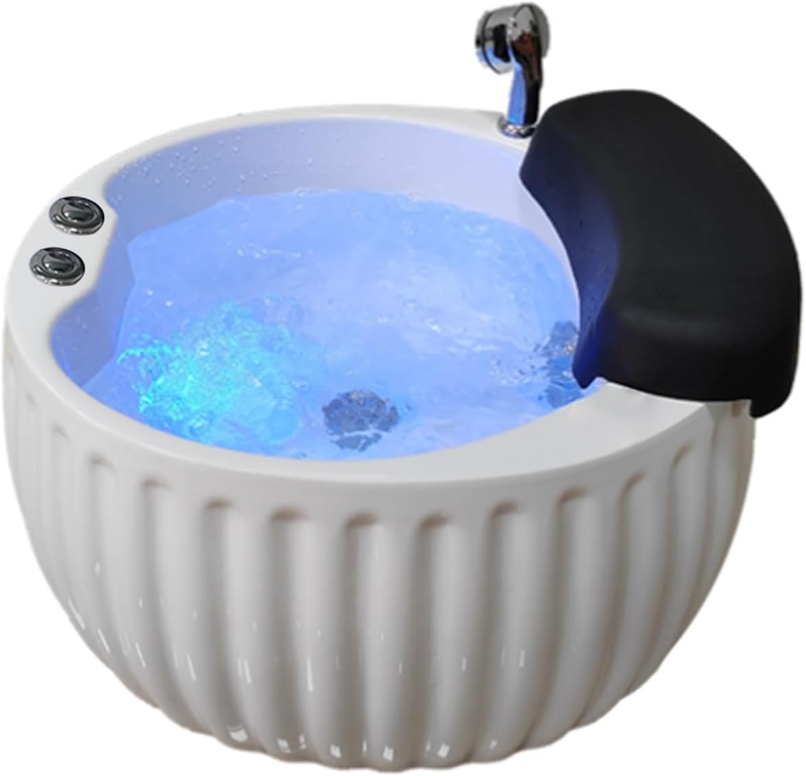 Pedicure Foot Spa,Foot Bath Spa Acrylic,Acrylic Massage Foot Bath,Foot Massager Foot Bath, Pedicure with Heat and Massage Colorful Lamp with Automatic Drain Pump,Large Size Foot Soak Tub Bath