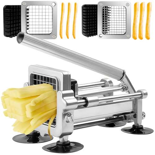 French-Fry-Cutter-French-Fry-Cutter-for-Potatoes-Potato-Cutter-with-12-and-38-Inch-Blades-Fries-Cutter-for-Whole-Potatoes-Carrots-Cucumbers-Potato-Cuber-Sticks