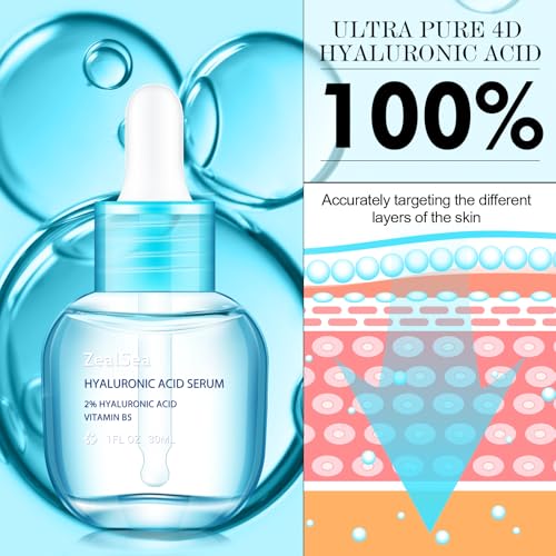 Zealsea Hyaluronic Acid Serum For Face, Hyrating Serum, Microneedling Serum, Ewg Certified Zealsea For Sensitive Skin thumb #6