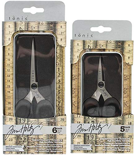 Tim Holtz Haberdashery Snip Scissors Set - Soft Grip Durable Snips 5