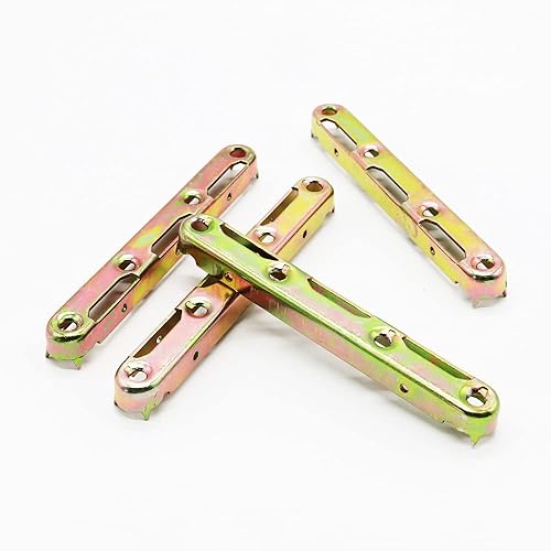 Miniatura 4 de Juego de 4 soportes para riel de cama, accesorios para marco de cama de madera, cabeceros de cama de 5 pulgadas (tornillos incluidos)