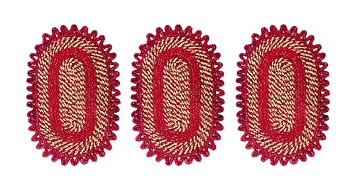 Image of Cotton Doormat for Home |Handmade Cotton Doormat | Quick Dry, Washable Door Mat for Home, Bathroom & Bedroom (40x60 cm, Red-3)
