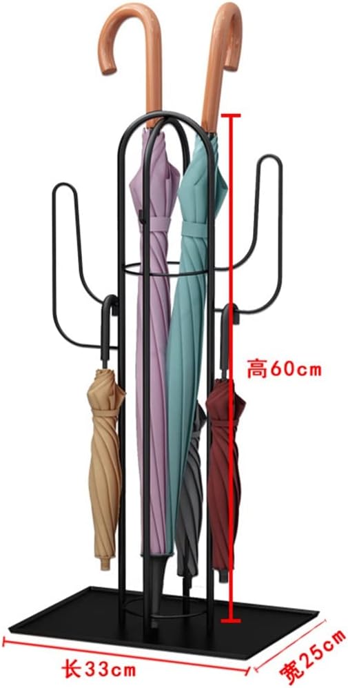 Elegant Outdoor Umbrella Stand Garden Metal Shelf Home Corridor Decorative Stand(D)