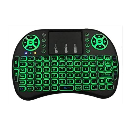 Mini Clavier français (AZERTY) avec rétro éclairage sans Fil avec Touchpad pour Smart TV, Mini PC, HTPC, Console, Ordinateur, Box Android