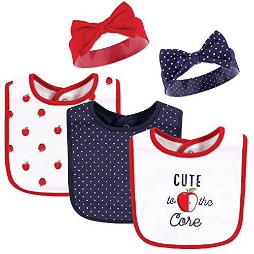 Image of Hudson Baby Unisex Baby Cotton Bib and Headband Set