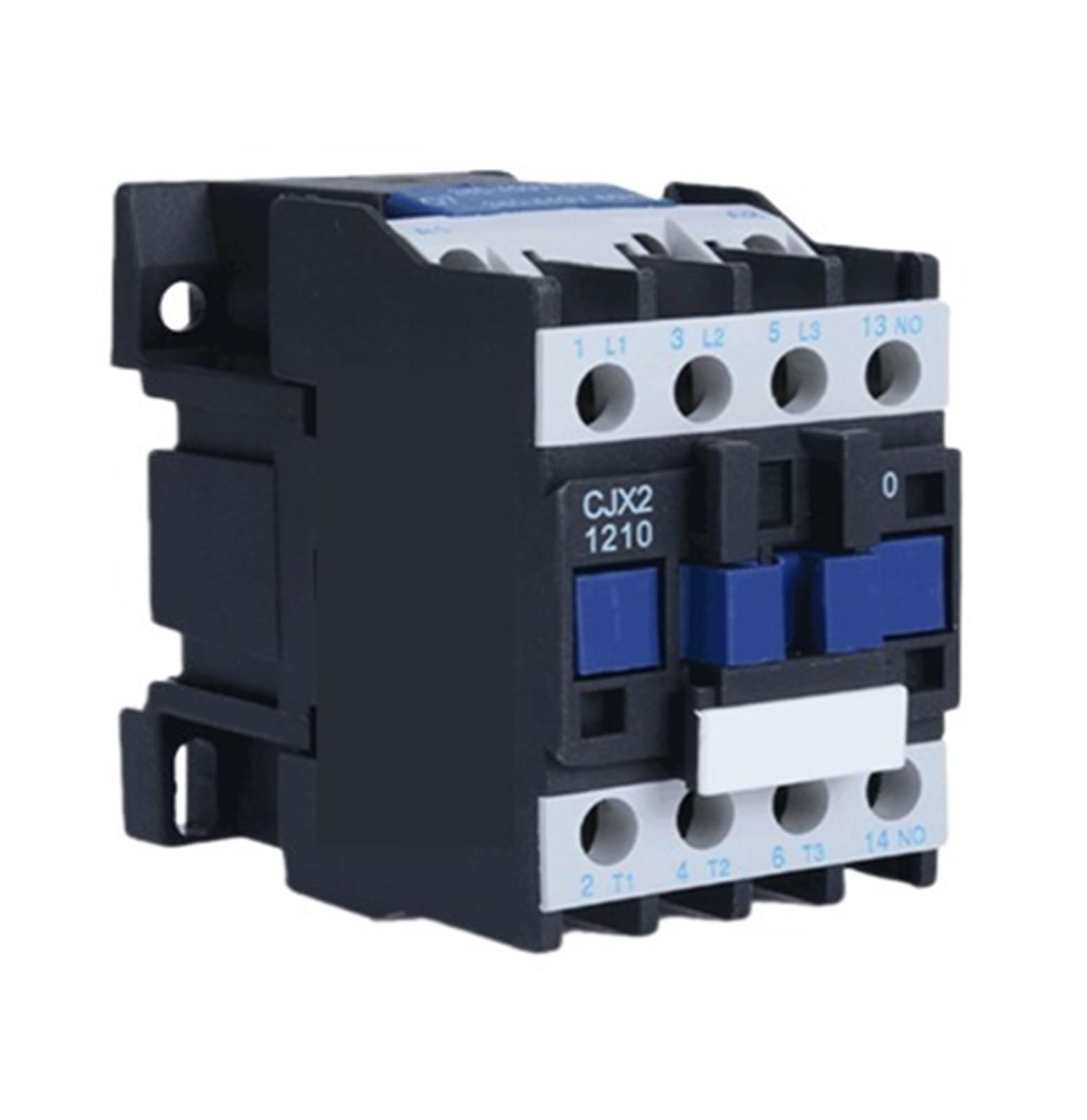 3-fazowy magnetyczny przekaźnik ochronny silnika 12 A 3P 3-biegunowy 1NO AC 24V 110V 220V 380V cewka CJX2-1210 35 mm montaż na szynie DIN (Ac 220 V)