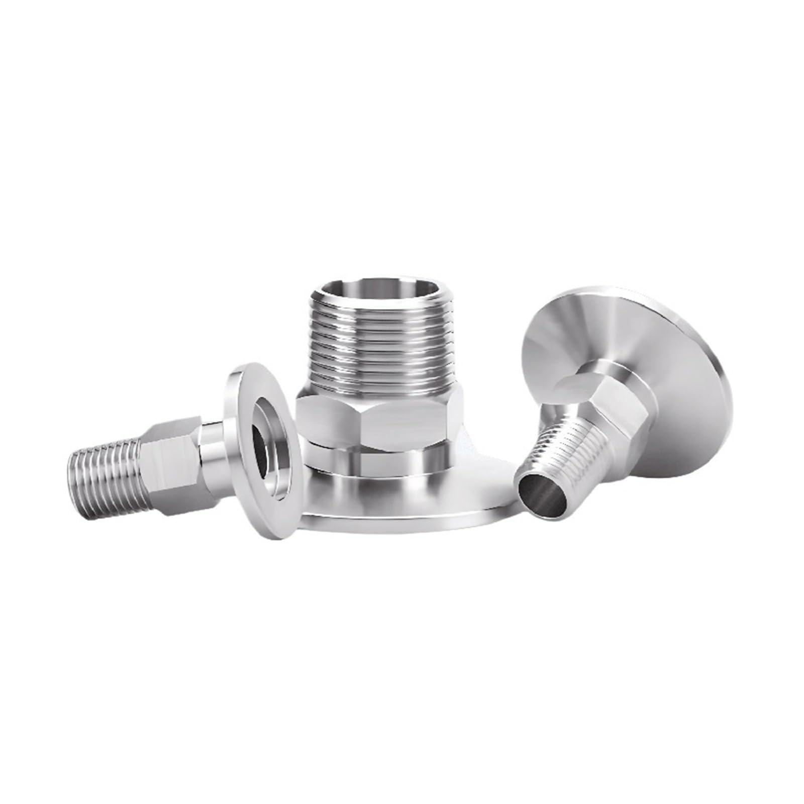 1 accesorio de tubería hexagonal KF25 de rosca macho BSPT de 2,5 cm de acero inoxidable